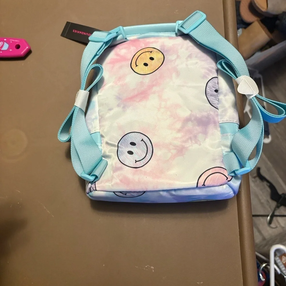 No Boundaries Pastel Tie-Dye Smiley Backpack